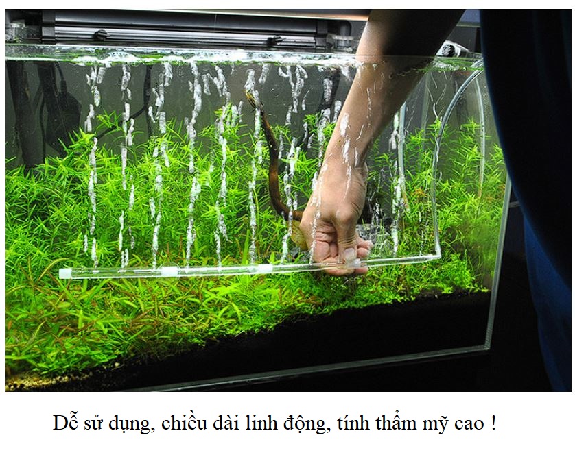 Thanh sủi khí oxy trong suốt cho bể cá, bể thủy sinh