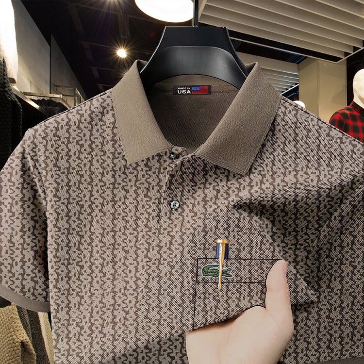 Áo Thun Polo Nam Cổ Bẻ Hoạ Tiết Monogram Sang Trọng Chất Liệu CVC Thấm Hút Tốt Có Bigsize - Polo Cổ Bẻ - LC2