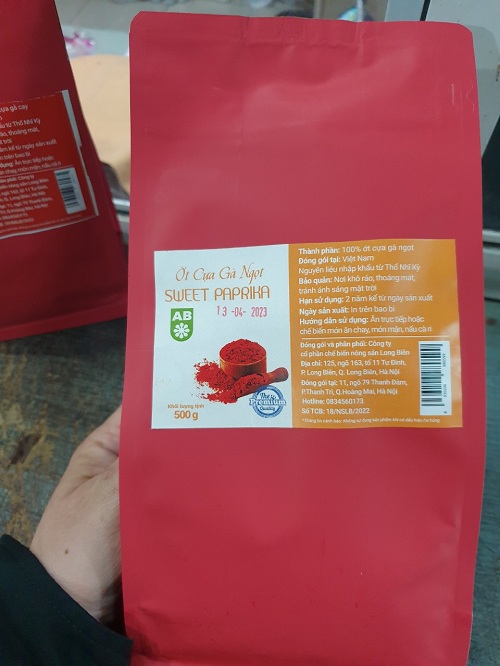 Bag of 500g non-spicy paprika chicken chili powder