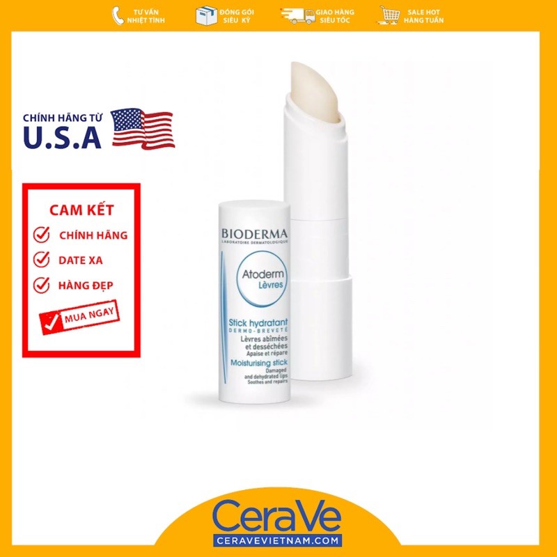 Son Dưỡng Môi Bioderma Atoderm Stick Hydratant