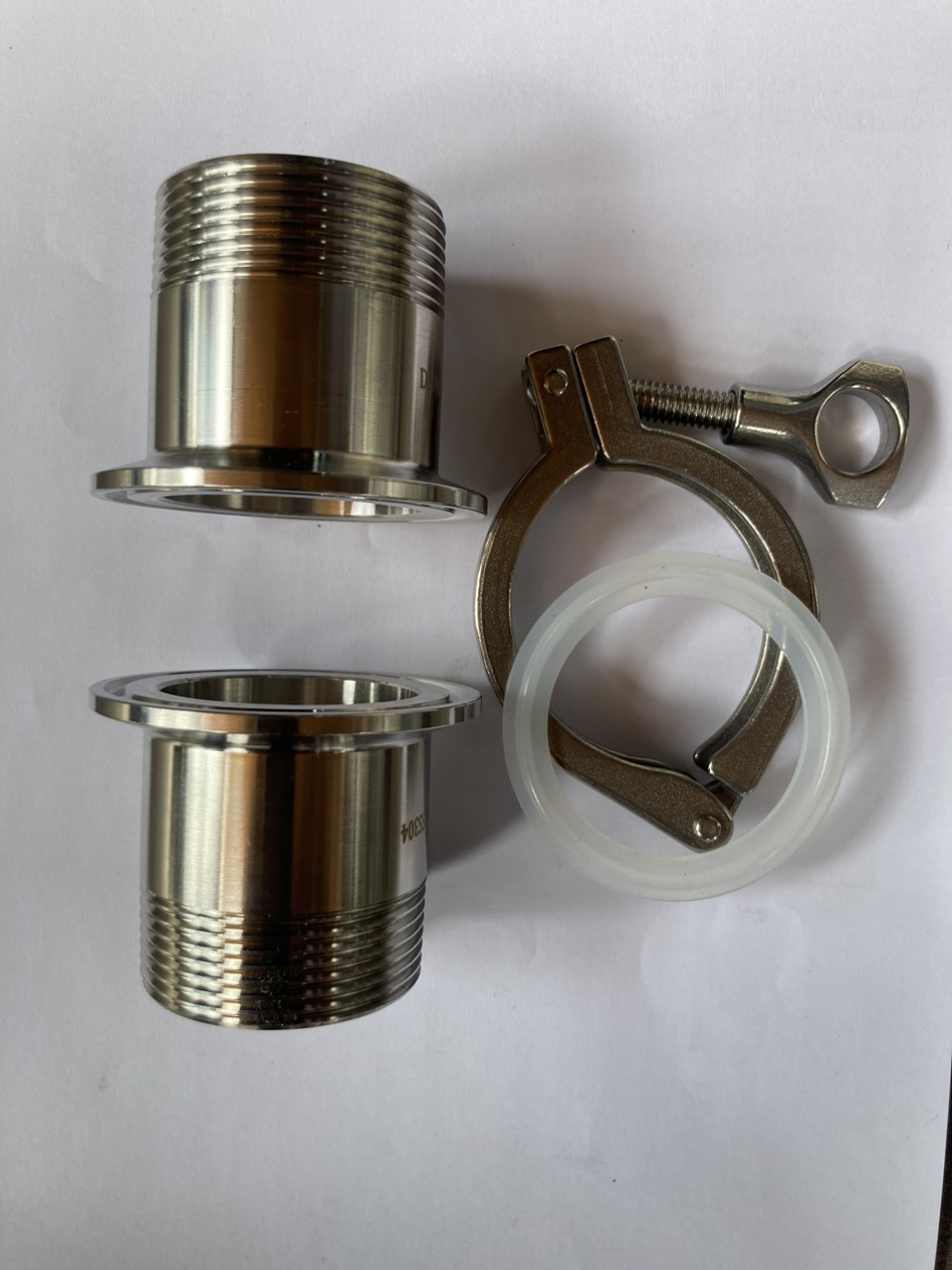 Bộ clamp ren ngoài inox 304 phi 21/27/34/42/49