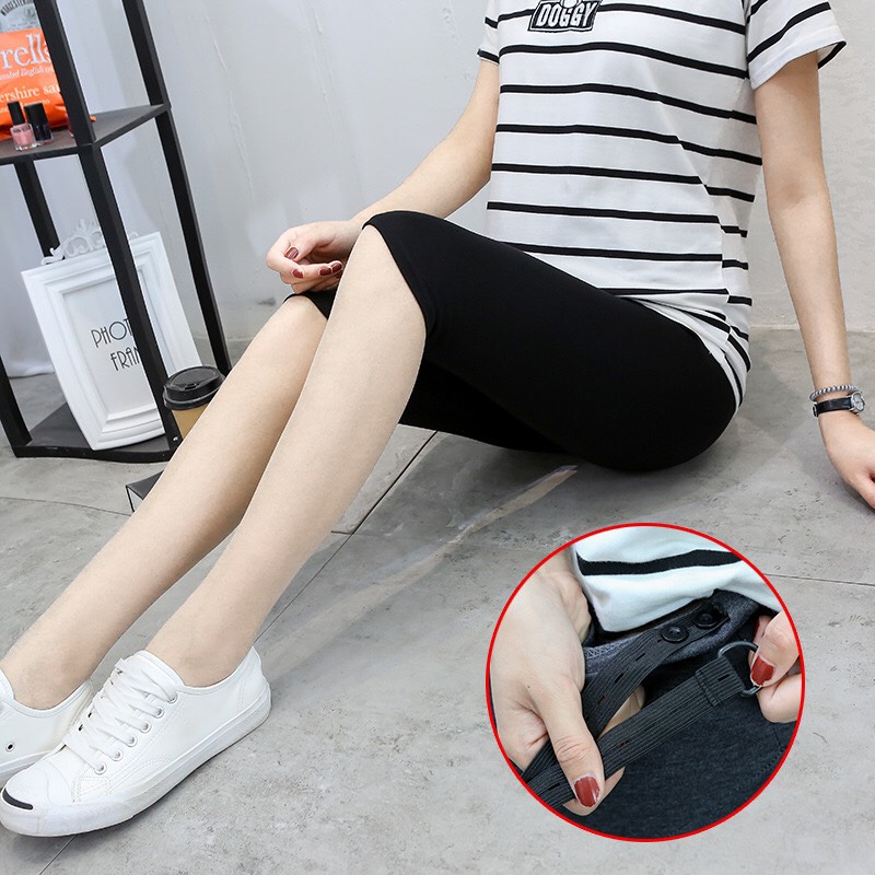 quần lửng trơn co dãn 4 chiều- Đồ Bầu Xinh tkutrang