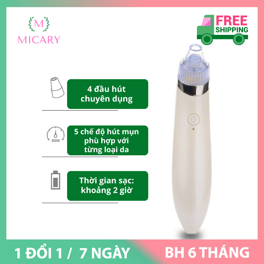 [HCM]Máy Hút Mụn Đầu Đen Máy Hút Mụn Hàn Quốc Máy Hút Mụn Cầm Tay - Hút Tất Cả Mụn Cám Mụn Bọc Mụn Mủ Trên Cơ Thể. Máy Hút Mụn Sạch Sâu Bên Trong Da Mặt.Sản phẩm được bảo hành 3 tháng bởi MICARY