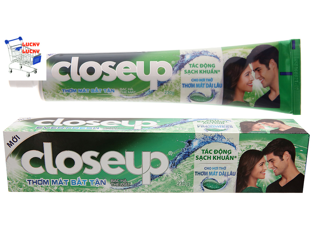 Kem đánh răng Closeup bạc hà thơm mát bất tận 180g