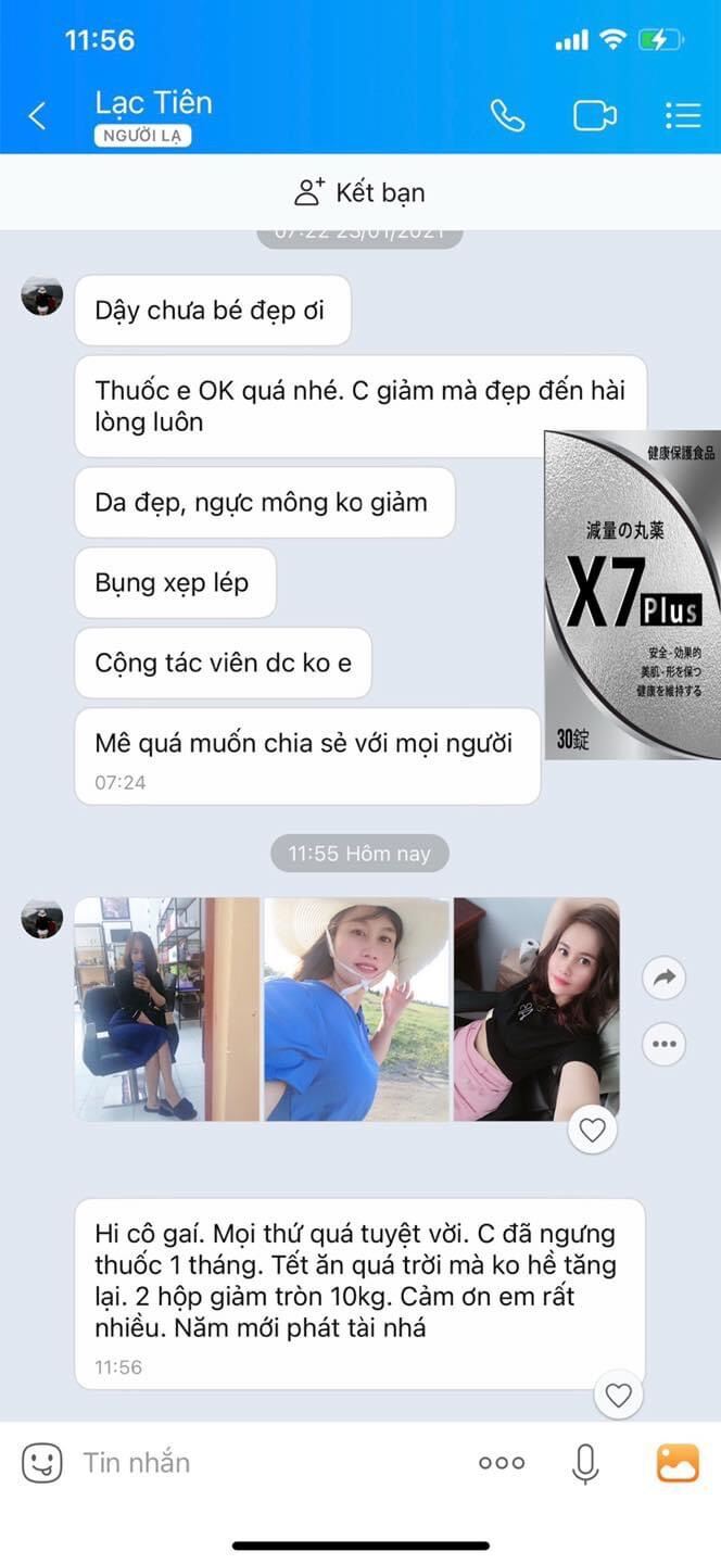 Giảm cân x7 plus ngân 98 chính hãng