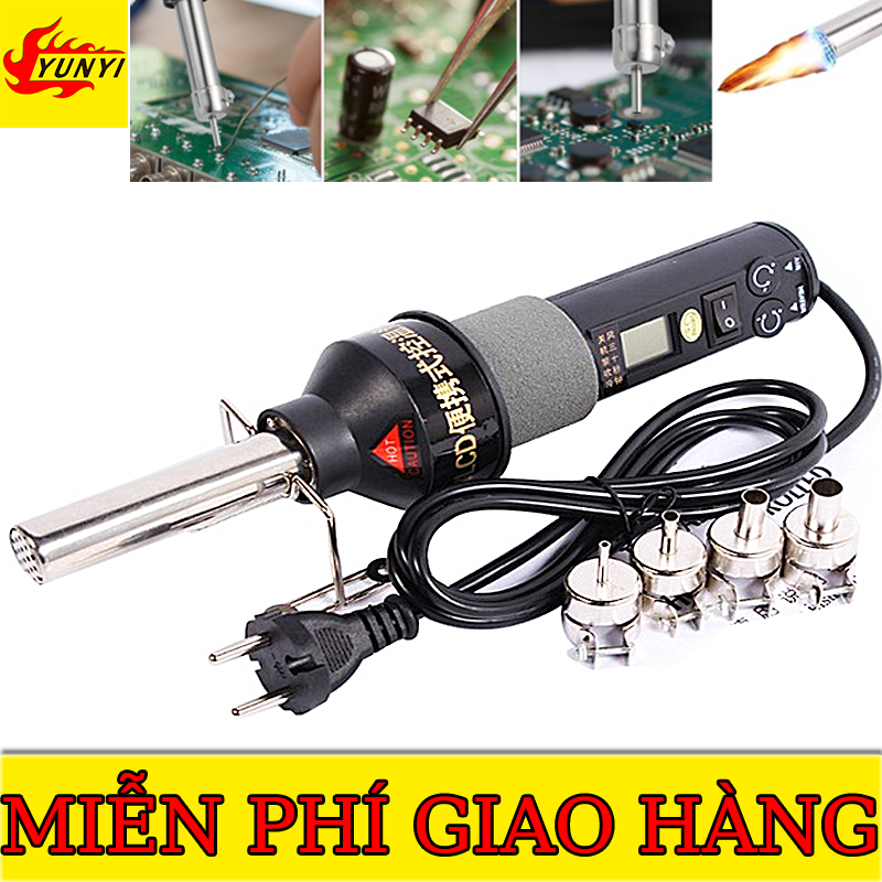 Máy khò nhiệt minimáy khò nhiệt cầm tay mini chuyên dán decal tem ô tô xe máycó màn hình lcd hiển thị nhiệt ĐộĐiện Áp 220v 450w