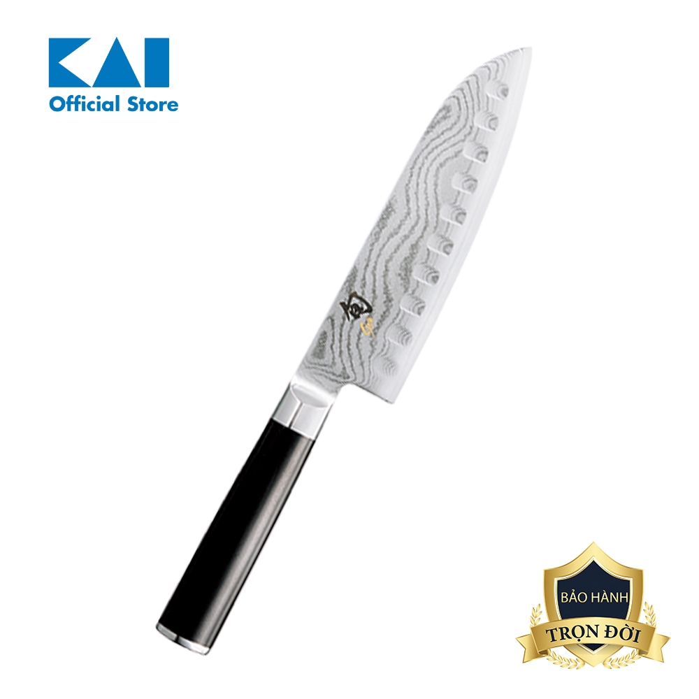 Dao làm bếp Nhật cao cấp Shun Classic H.G. Santoku - Dao thái đa năng thép Damascuss 69 lớp DM0718