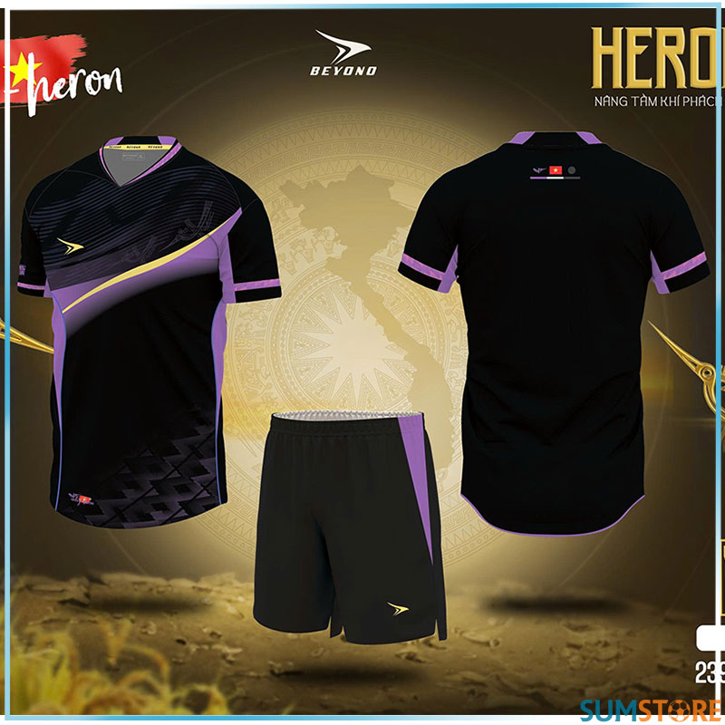 Bộ Quần Áo Bóng Chuyền Nam Nữ Heron V2 (5 Màu Sắc),Thoải Mái Và Co Giãn Tốt