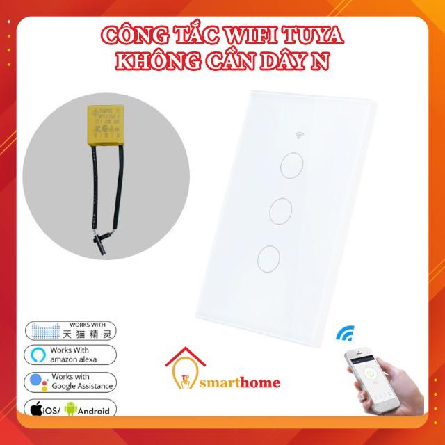 Công tắc wifi thông minh tuya 1,2,3,4 nút không n