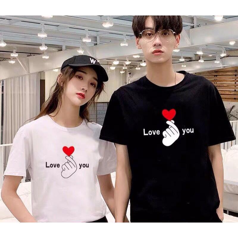 [SALE KHỦNG] ÁO ĐÔI NAM NỮ IN MÈO TIM HỘP SWEET HOẶC IN ĐÔI TIM LOVE SIÊU ĐẤNG YÊU - tại LyLy Shop