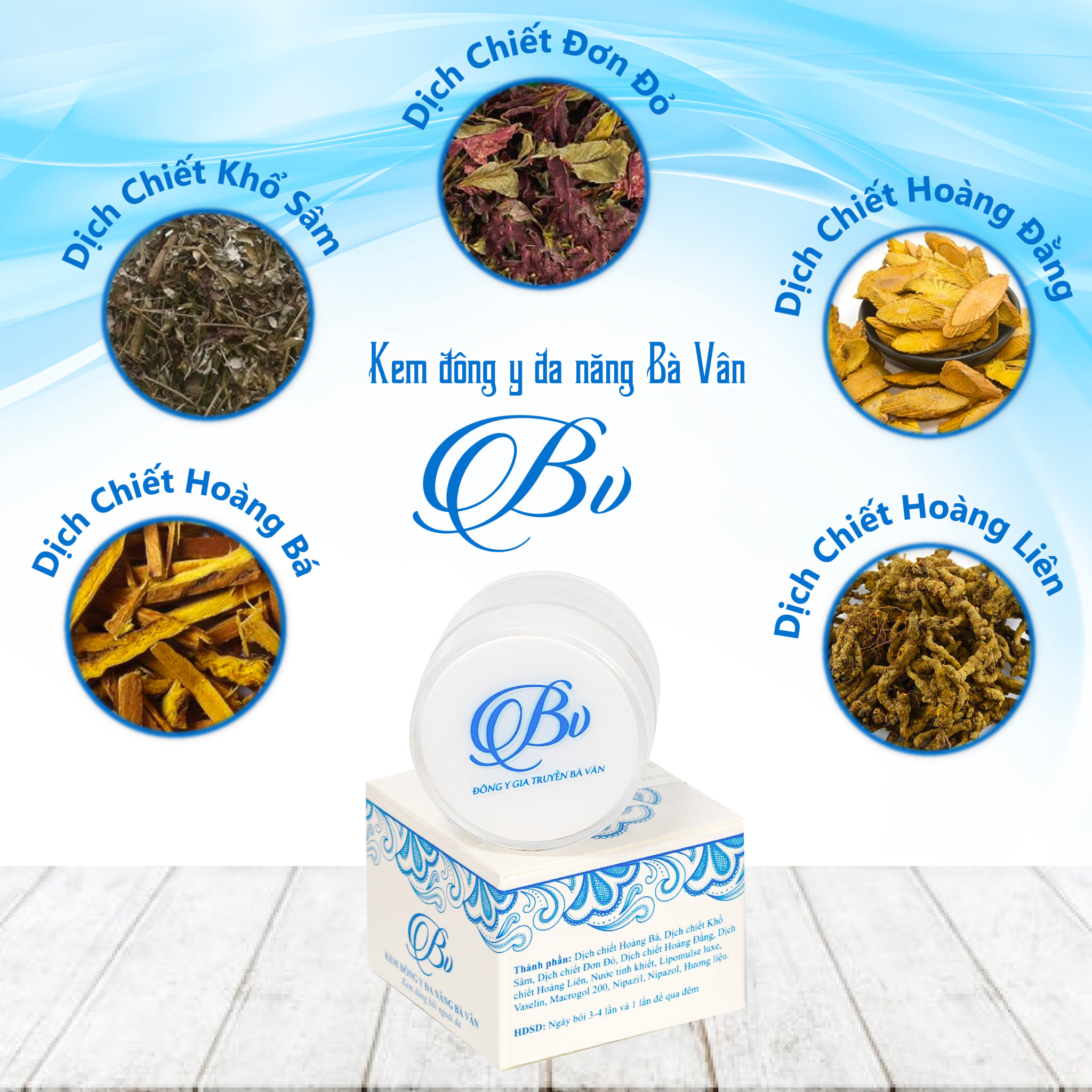 Kem đa năng bà vân, khắc phục các vấn đề về da