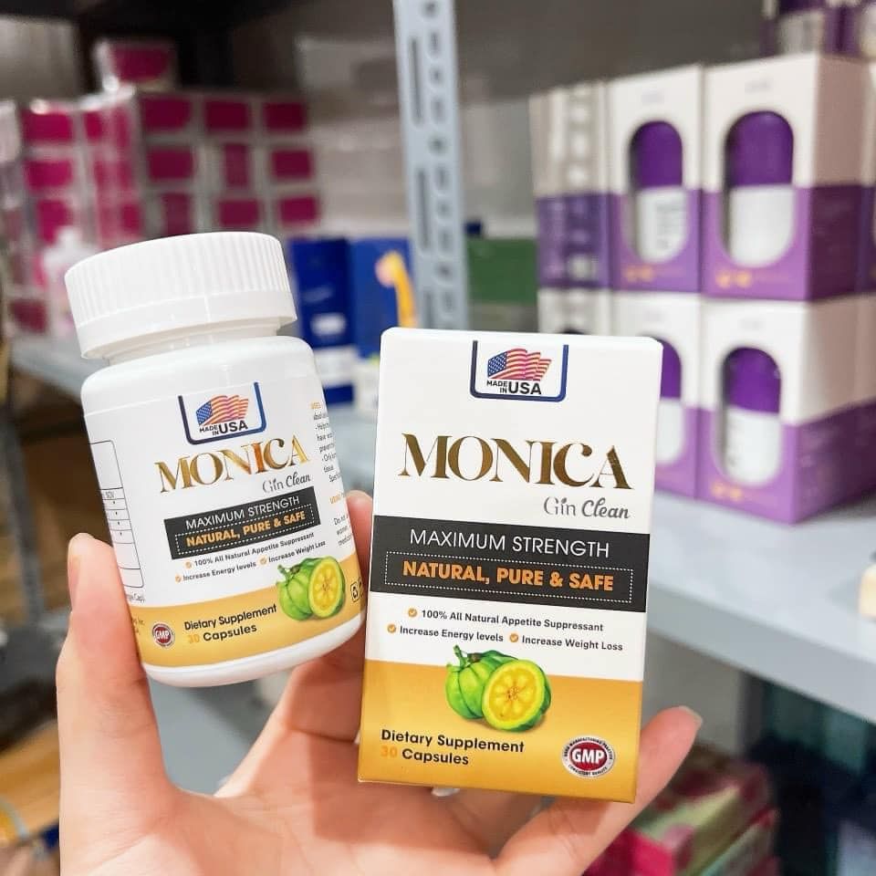 Viên Uống Giảm Cân Gin Clean Monica Maximum Strength 30 Viên Chính Hãng Mỹ Giúp Giảm Cân Cấp Tốc