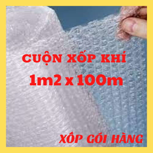 Cuộn xốp khí,xốp hơi,xốp nổ,bong bóng khí,gói hàng,chống sốc,chống va đập,bảo vệ hàng khi vận chuyển khổ 1m2 x 100m