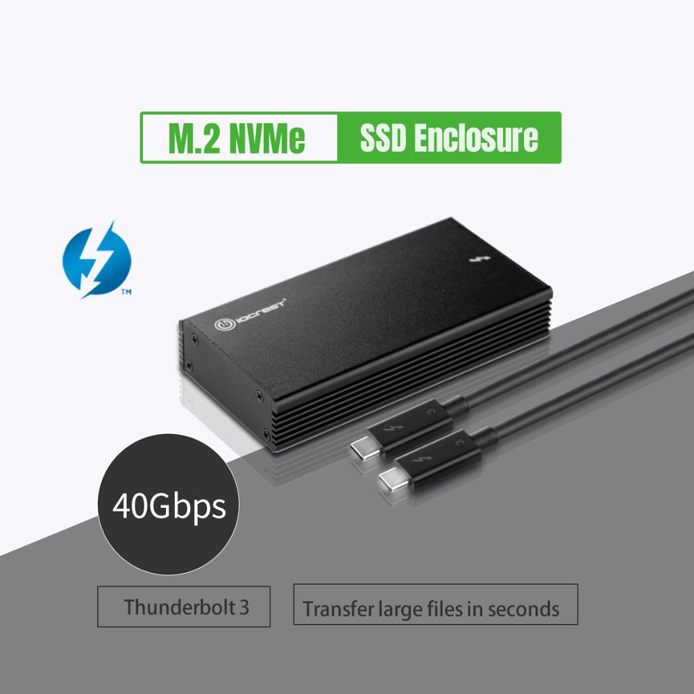 Thunderbolt 3 NVMe SSD bao vây SSD trường hợp Thunderbolt 3 40GB để NVMe