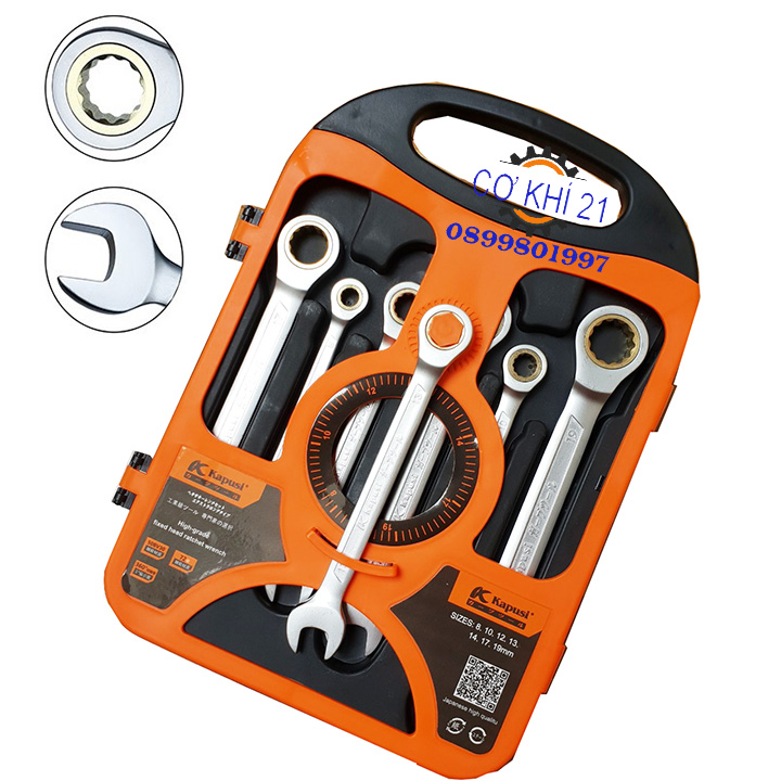 Bộ cờ lê, cờ lê tự động kapusi japan 7pc