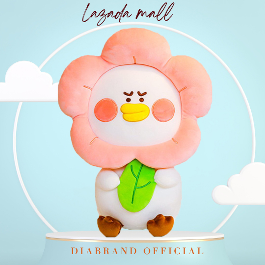 Gấu Bông Vịt Đeo Hoa