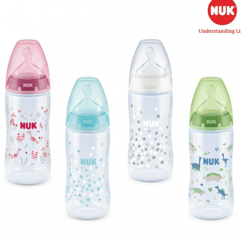 Bình sữa nuk nhựa pp 300ml núm ti silicone s1 - m