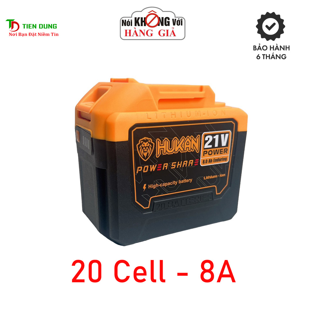 Pin 20 cell HUKAN 21V 8Ah dung lượng cao chân pin phổ thông