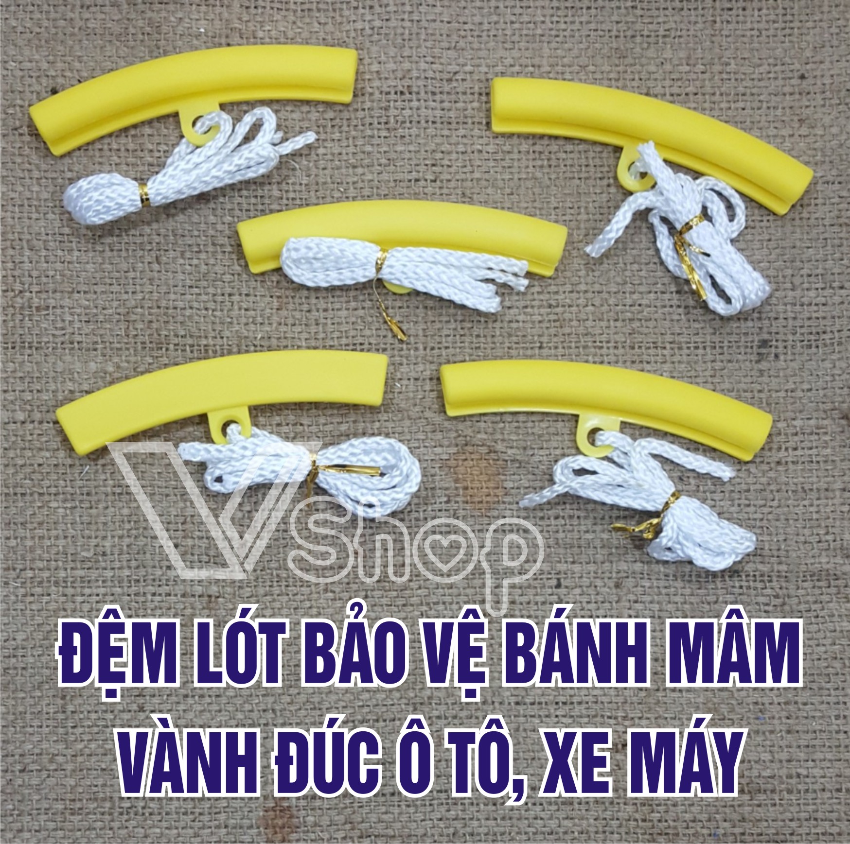 Miếng nẹp, đệm, lót bảo vệ bánh mâm, vành đúc ô tô, xe máy. Bộ 5 cái