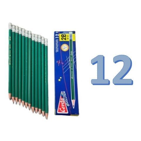 Hộp 12 bút chì gỗ xanh - c2
