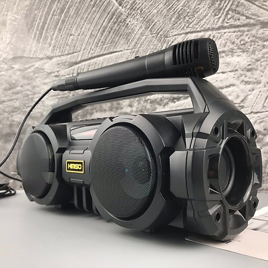 [HCM][ SẢN PHẨM HÓT ] Loa Karaoke Bluetooth Xách Tay KIMISO KM-S1 Tặng Kèm 1 Mic Hát Có Dây Cắm Trực Tiếp Bass Không Dây Đèn Led Độc Đáo-Loa Karaoke Bluetooth Xách Tay KM-S1 BASS Siêu Trầm Âm Thanh Sống Động