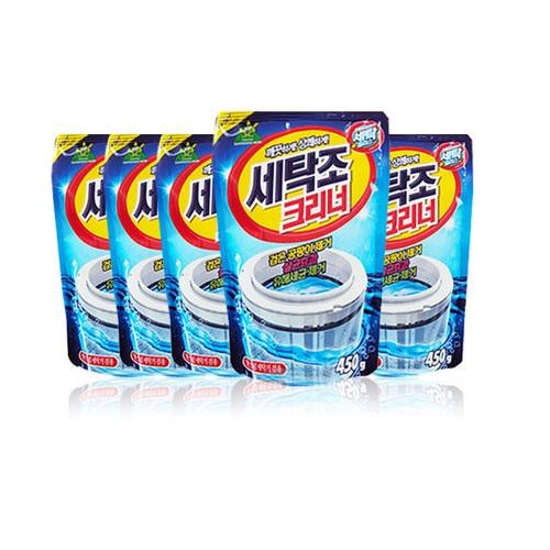 HCMBộ 5 gói bột tẩy vệ sinh lồng máy giặt Hàn Quốc Sandokkaebi 450g BHKN42
