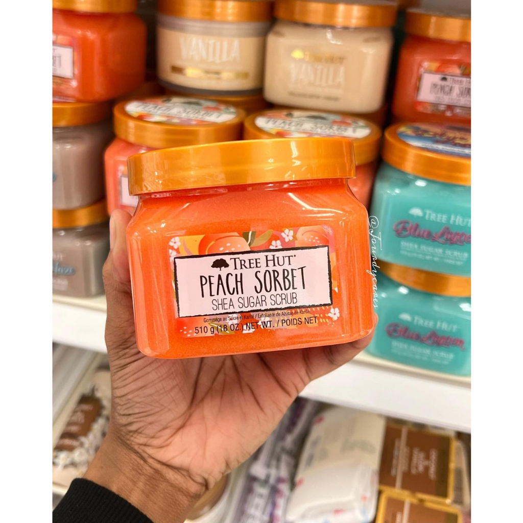 Tẩy tế bào chết body tree hut peach sorbet shea sugar body scrub 510g