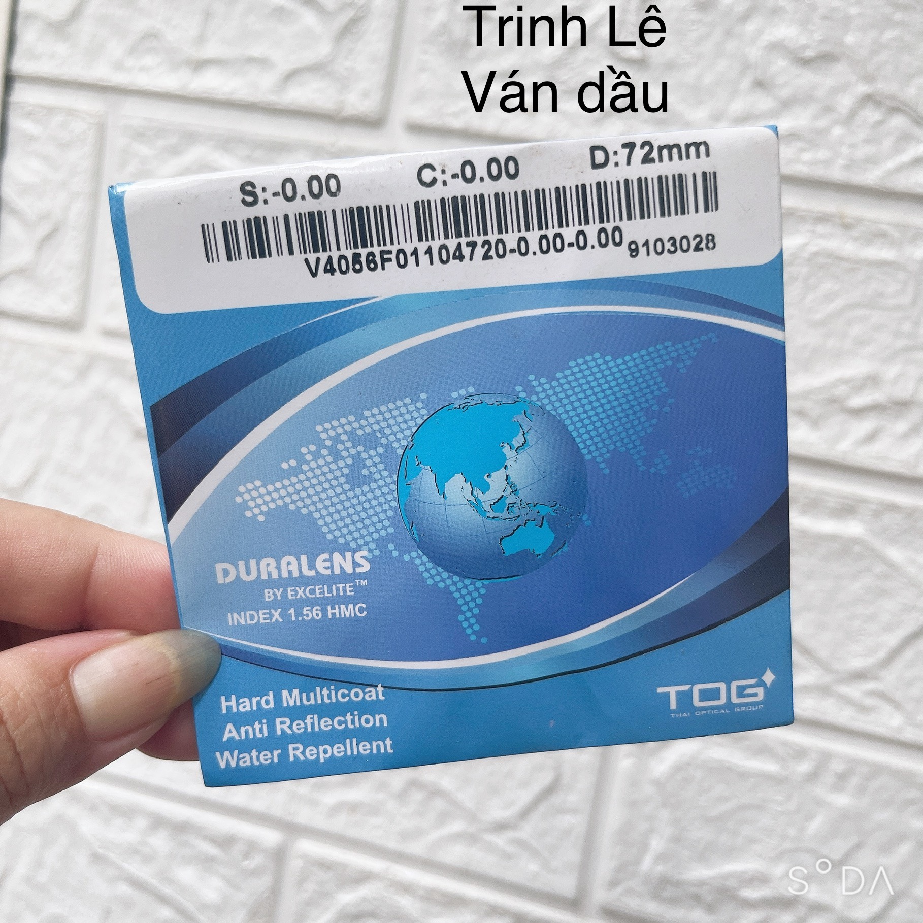 Tròng Kính Cận viễn lão loạn Thái lan 1.56 Hmc Váng Dầu- Trinh lê
