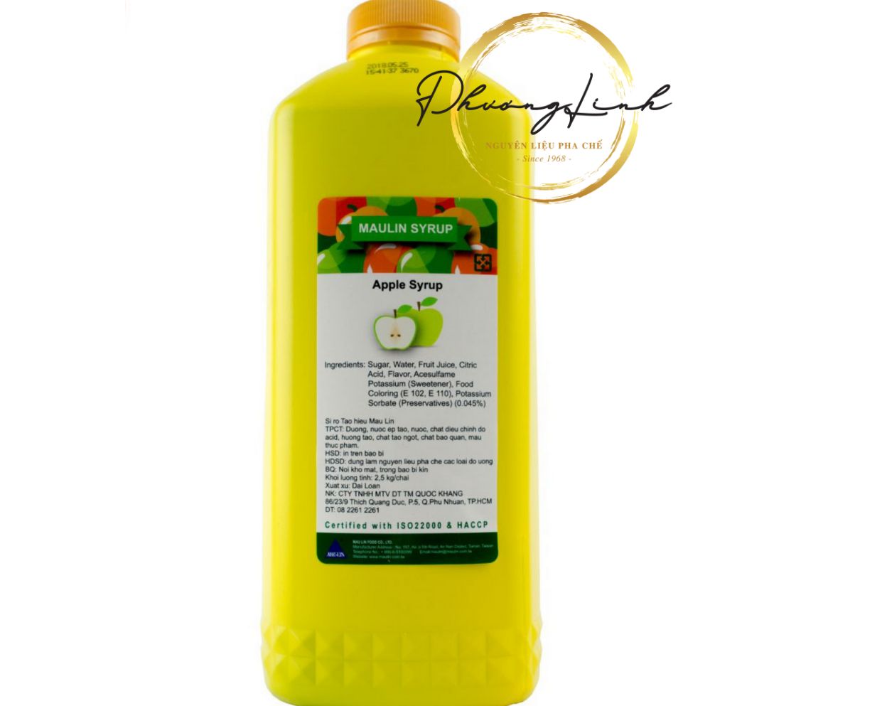 Syrup Hoặc Siro Thương Hiệu Maulin Mùi Táo Bình 2k5 Hàng Chuẩn Đầy Đủ Giấy Tờ  VSATTP ạ