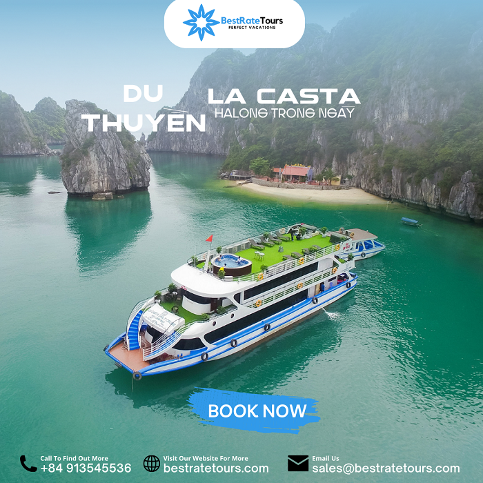 Tour hạ long 1 ngày trên tàu 5 sao La Casta Daily/ tàu thăm vịnh hạ long 1 ngày