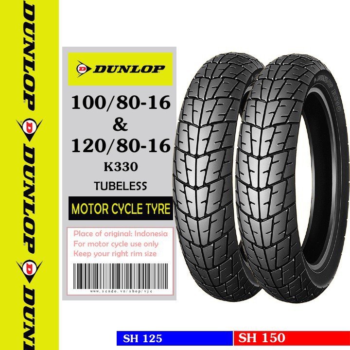 Vỏ dunlop cho sh125/150, sh ý, shark