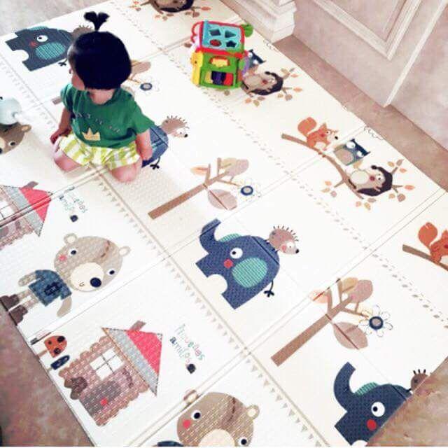 [GIẢM GIÁ SỐC 50%] Thảm silicon 2 mặt Hàn Quốc chống va đập loại to đẹp 1.8m*2m, trải sàn họa tiết 2 mặt đẹp, cho bé nằm chơi, tập đi, tập bò, mềm mát, chống thấm nước, an toàn cho trẻ em