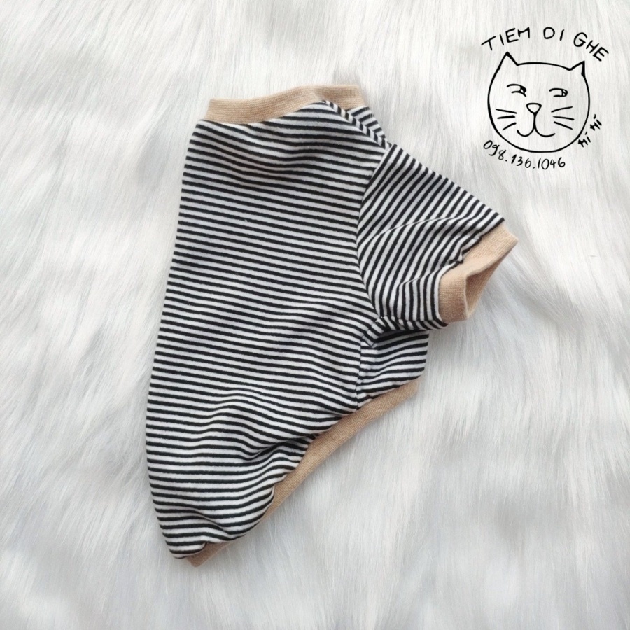 Áo Thun Tay Lỡ Chó Mèo 02 - Áo thun thú cưng đáng yêu Tiệm Dì Ghẻ
