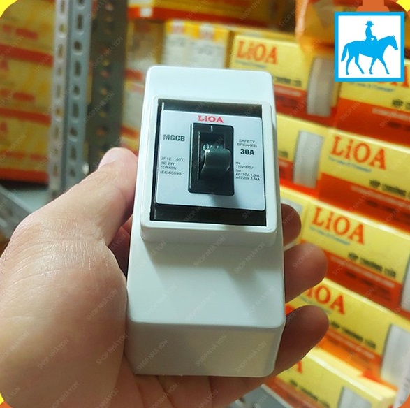 CB Cóc Cầu dao tự động APTOMAT 15A 20A 25A 30A 2 cực 1 tiếp điểm LIOA MCCB2P1E