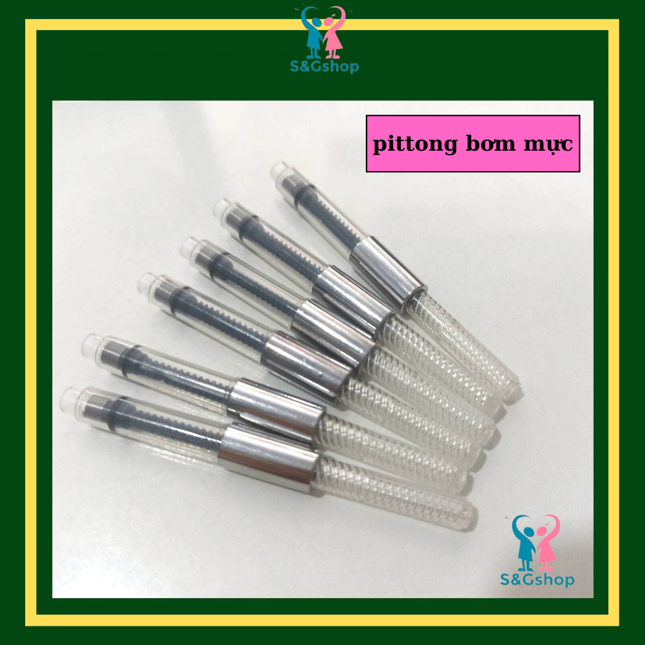 Piston, ống bơm mực bút máy - Ruột hút mực, pittong lắp ráp bút mực luyện chữ