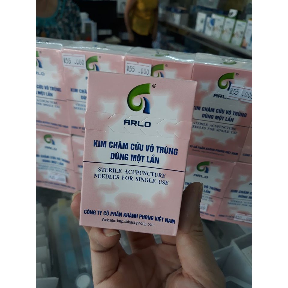 Kim châm cứu khánh phong. hộp 100 cây