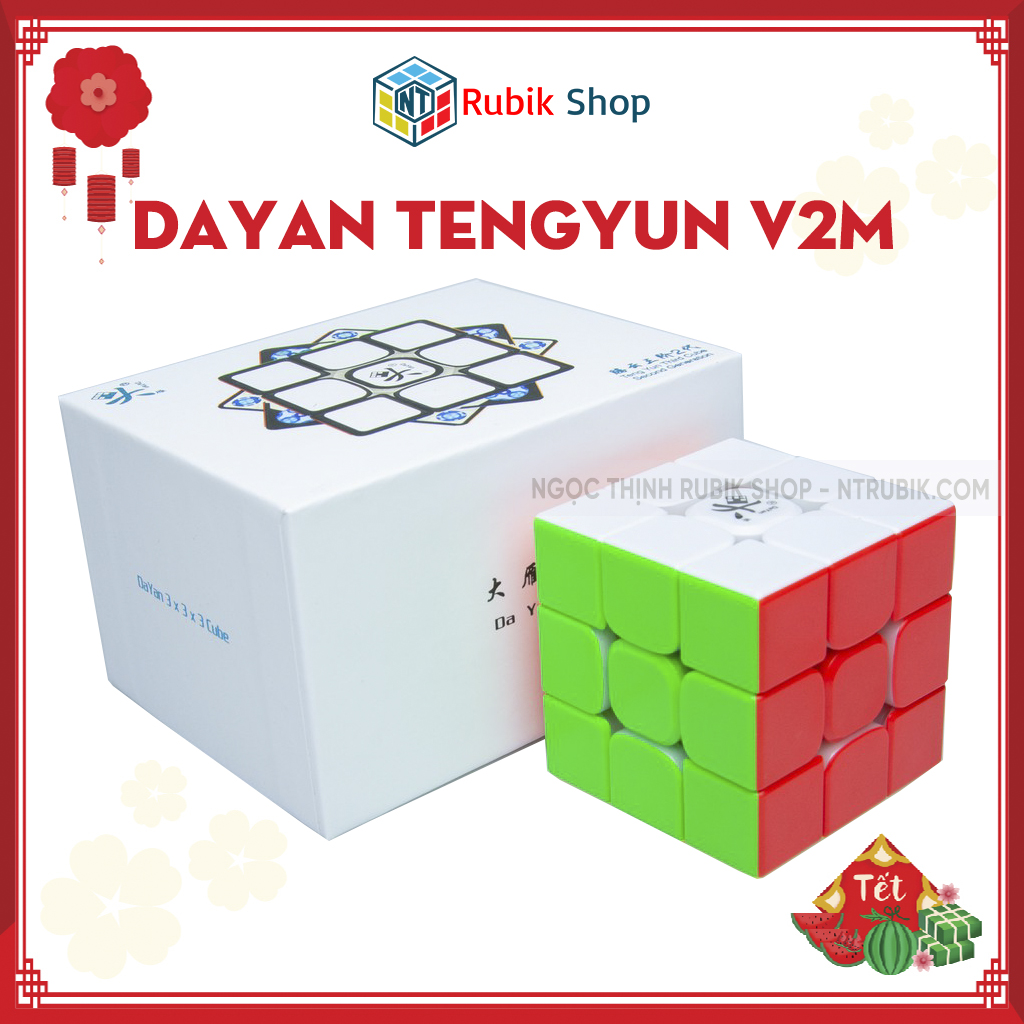 [Siêu Hot] 3x3x3 Rubik Dayan Tengyun V2 M Stickerless (Dayan New Flaship) (Dayan New Flaship)