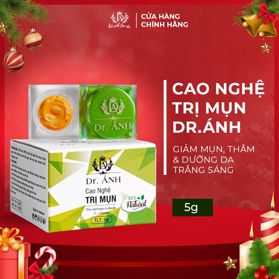 Cao nghệ dr. ánh hỗ trợ giảm mụn, kem nghệ giảm thâm do mụn 5g pp dr ánh offcial