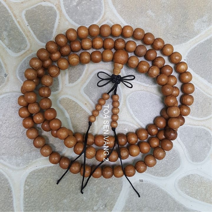 Tràng hạt niệm phật gỗ dâu tằm rừng - chuỗi 108 hạt gỗ dâu tằm có nhiều cỡ hạt