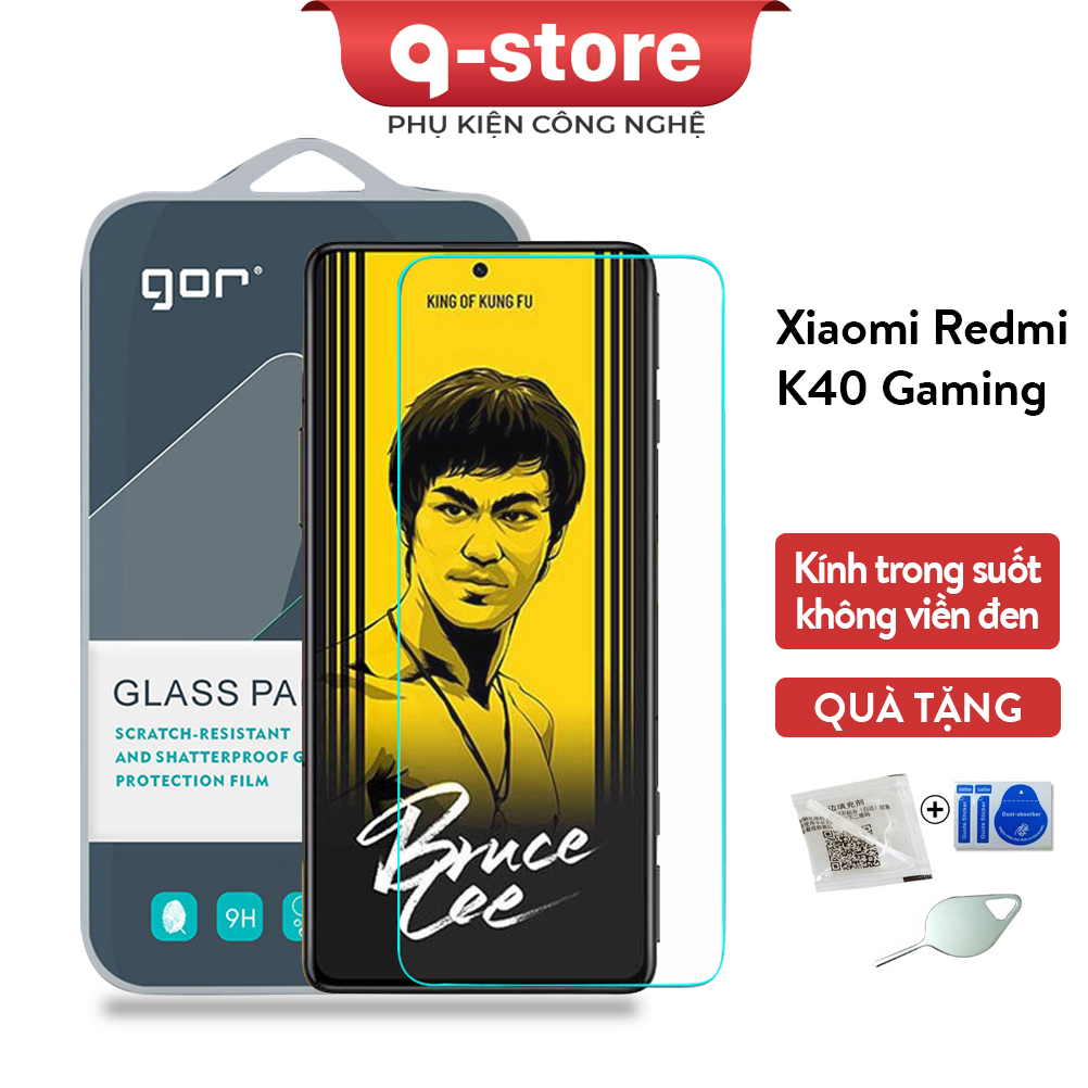 Bộ 2 miếng cường lực Gor Xiaomi K40 Gaming, Cường lực K40 Game chính hãng Gor