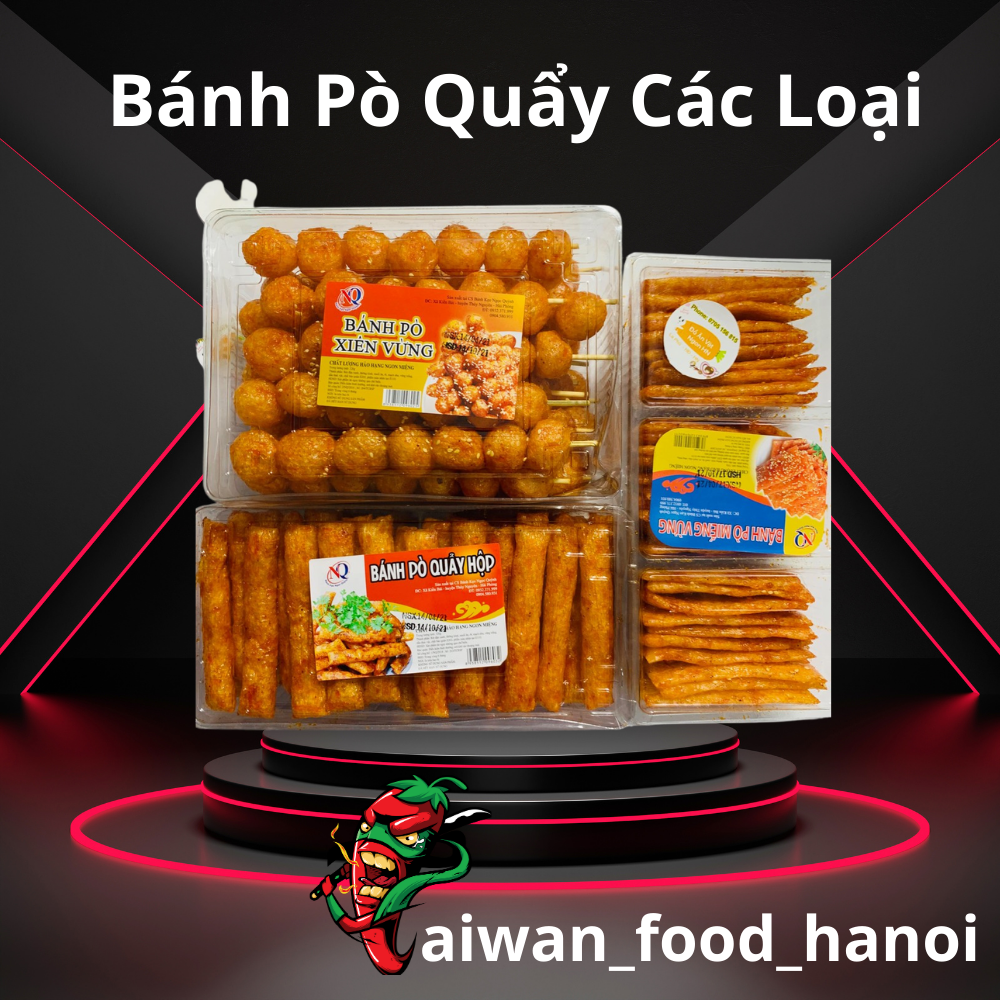 Bánh pò xiên vừng - bánh pò miếng vừng - bánh pò quẩy hộp thơm ngon - hộp to 320g - taiwan foods