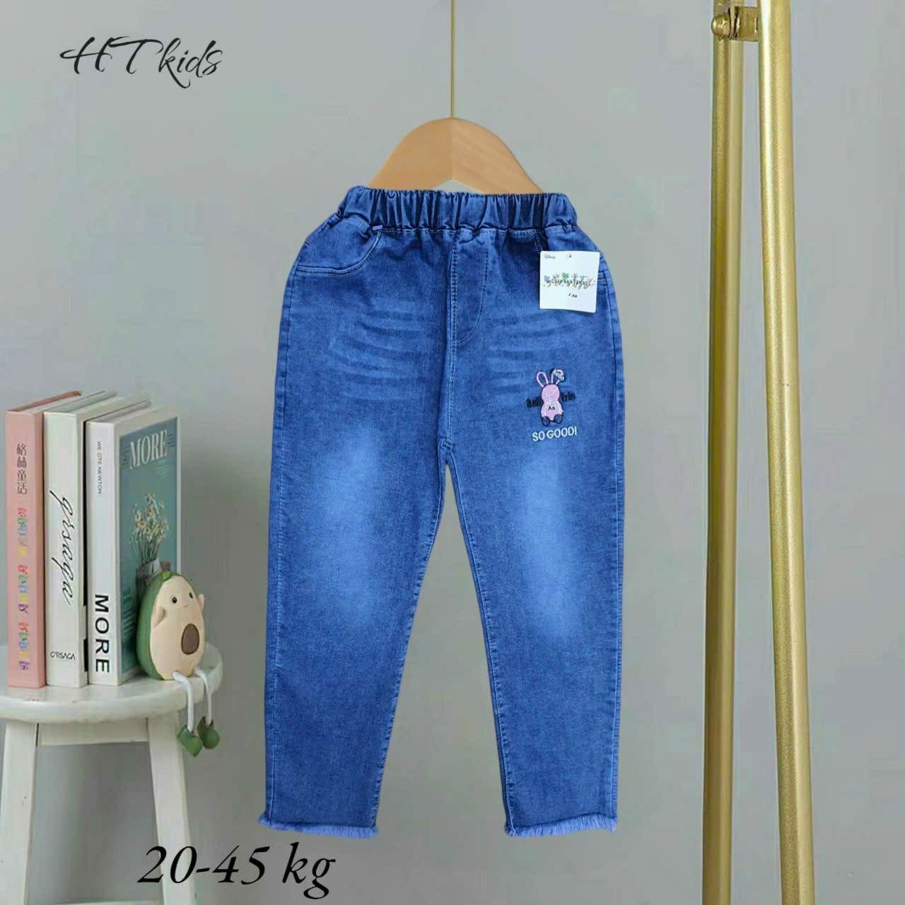 Quần jean bé gái Sz 22-32kg, chất jean mềm, co giãn mạnh
