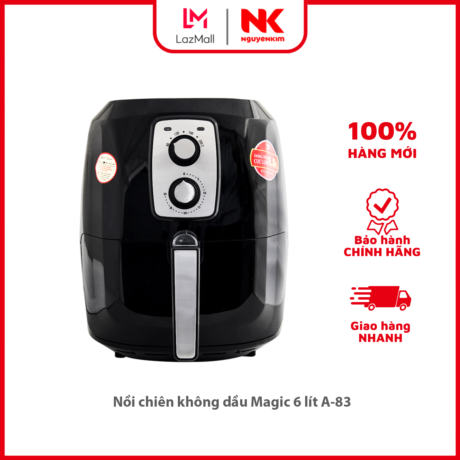 Nồi chiên không dầu Magic 6 lít A-83