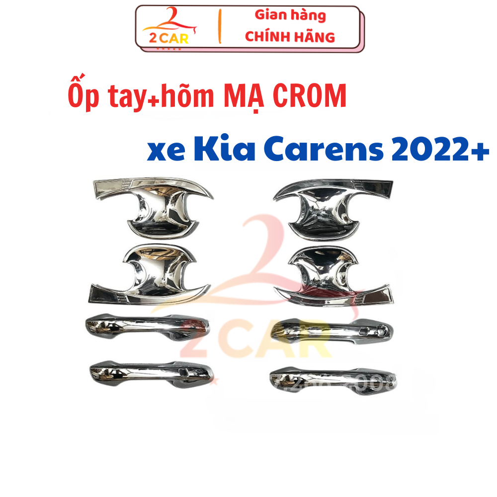 Ốp tay nắm, hõm cửa xe kia carens đời 2022 2023 2024 nhựa abs mạ crom cao cấp