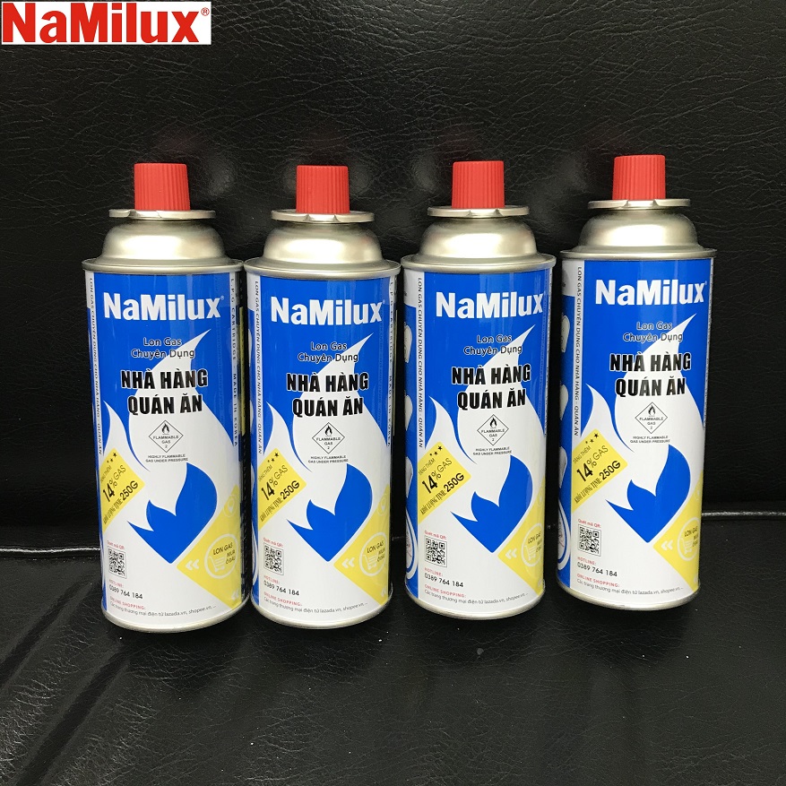 Combo 4 lon chai Namilux gas mini