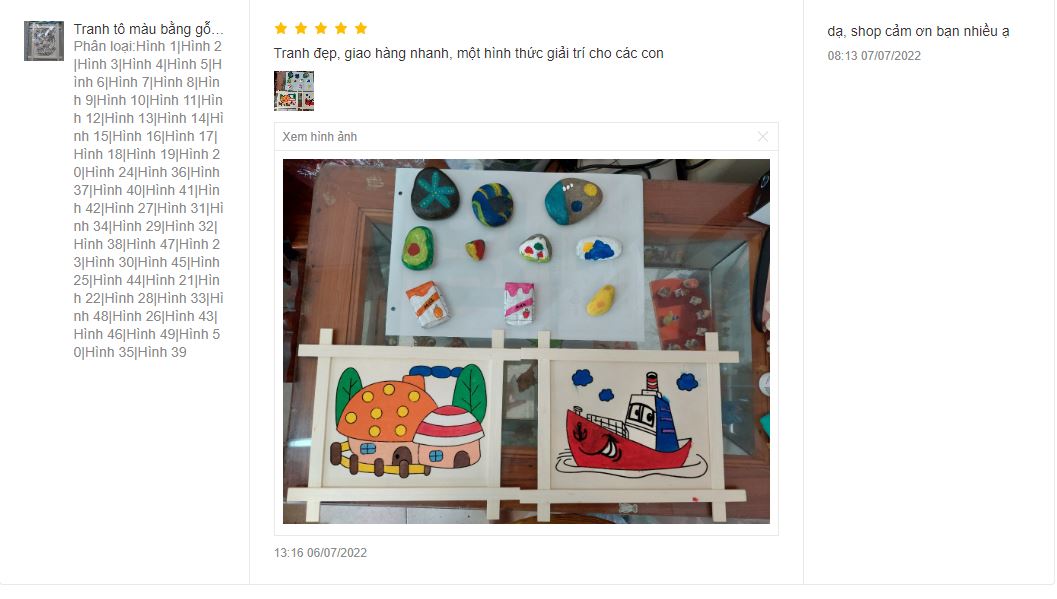 TRANH GỖ TÔ MÀU TẶNG KÈM BỘ MÀU NƯỚC 8 MÀU VẼ + 1 CỌ VẼ