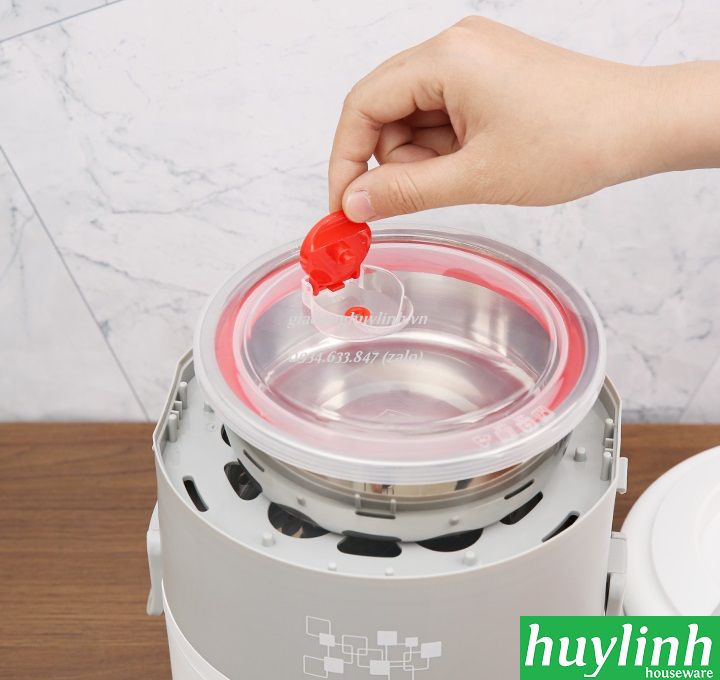 Hộp cơm hâm nóng thức ăn mishio mk182 - inox 304 - 2 lít