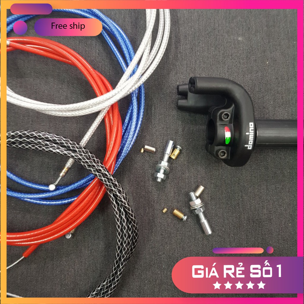[Giá Sĩ] Combo Cùm Ga Tăng Tốc Domino 2 Dây Ga Trên, Kèm 2 Dây Ga Thái Cho Winner, Exciter, Sonic, Satria Xe Ghi Đông Tr