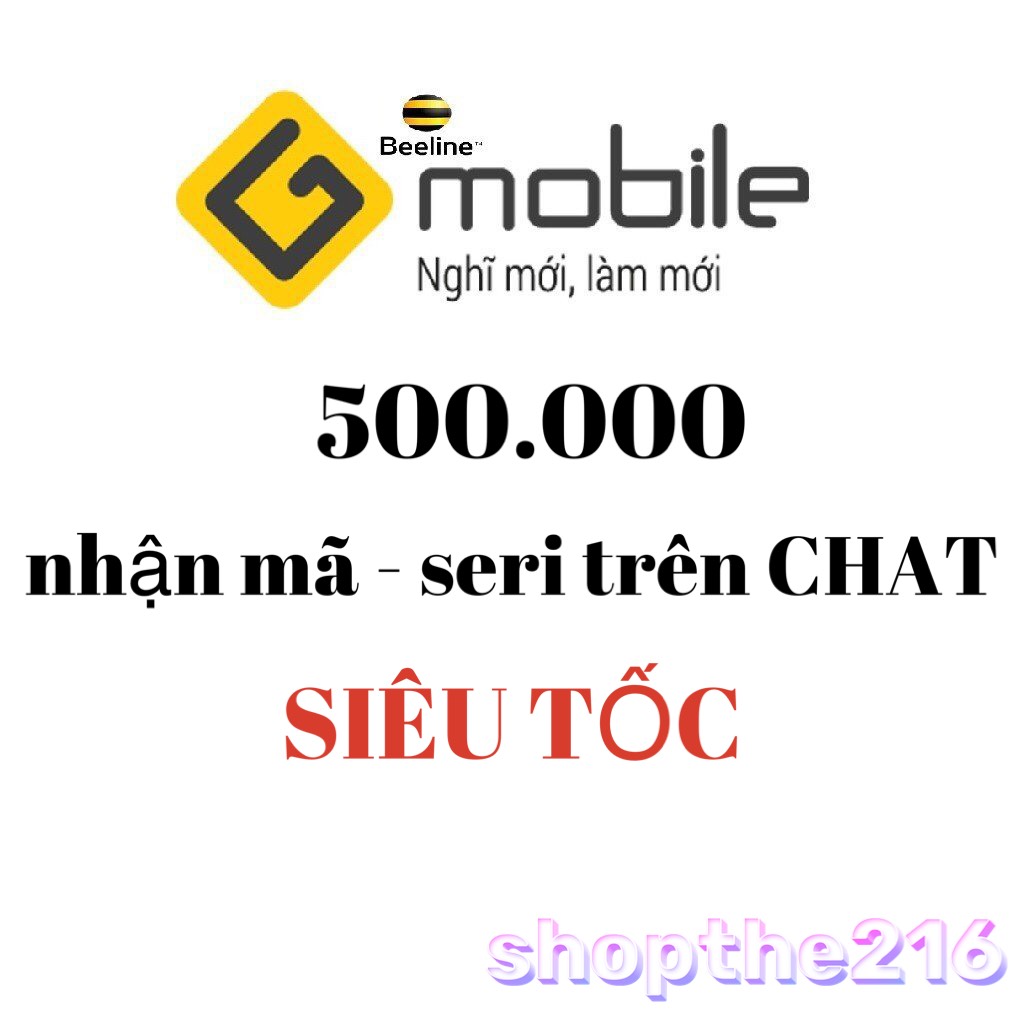 Mã thẻ gmobile - thời gian xử lý dưới 5 phút