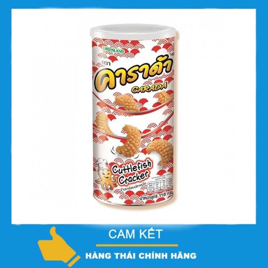 [HCM]Bánh Snack Mực Nướng Carada Cuttlefish Cracker 110g Thái Lan chính hãng